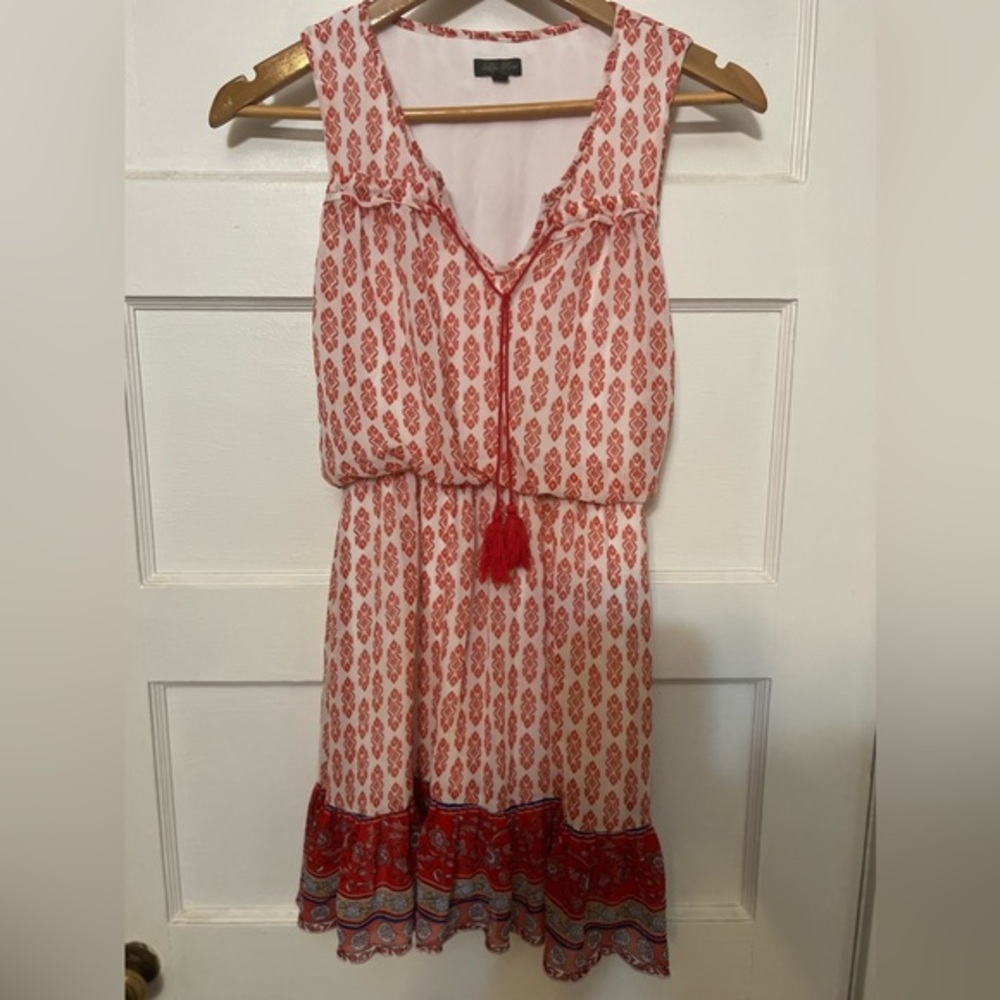 Lily Rose Junior’s V Neck Cinched Waist Sleeveless Dress - Size XS